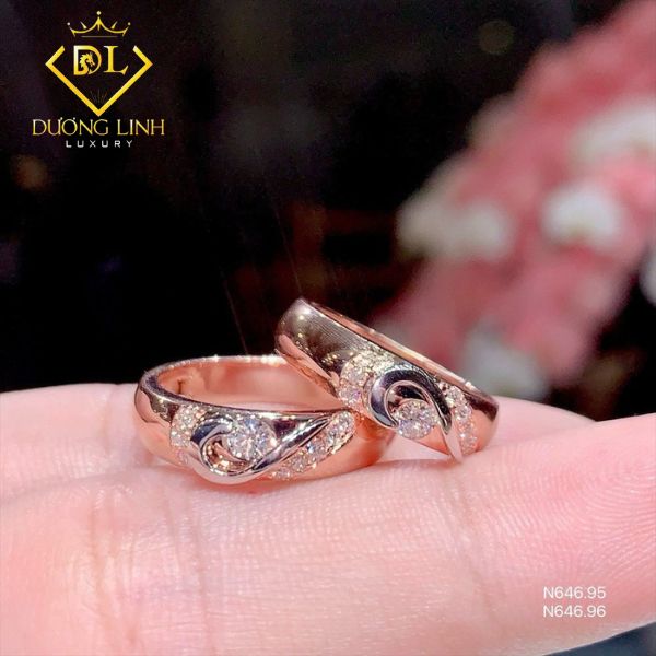 Nhẫn Cưới Cặp Kim Cương – N646.95